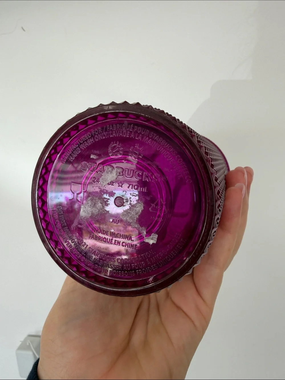 Starbucks Studded Raspberry Reusable Tumbler with Straw bling berry